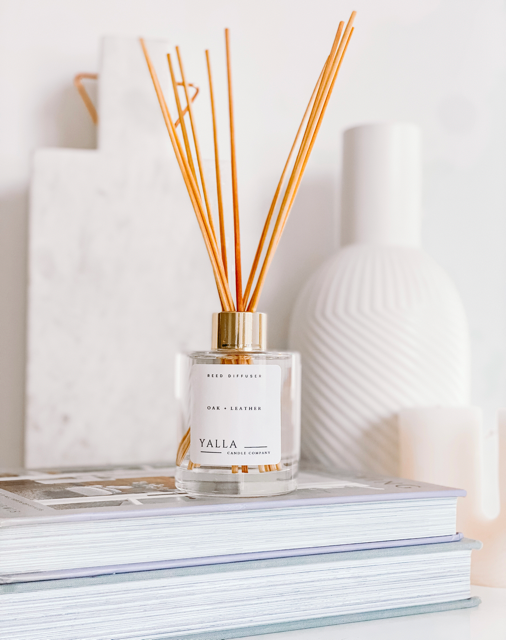 Oak + Leather Reed Diffuser